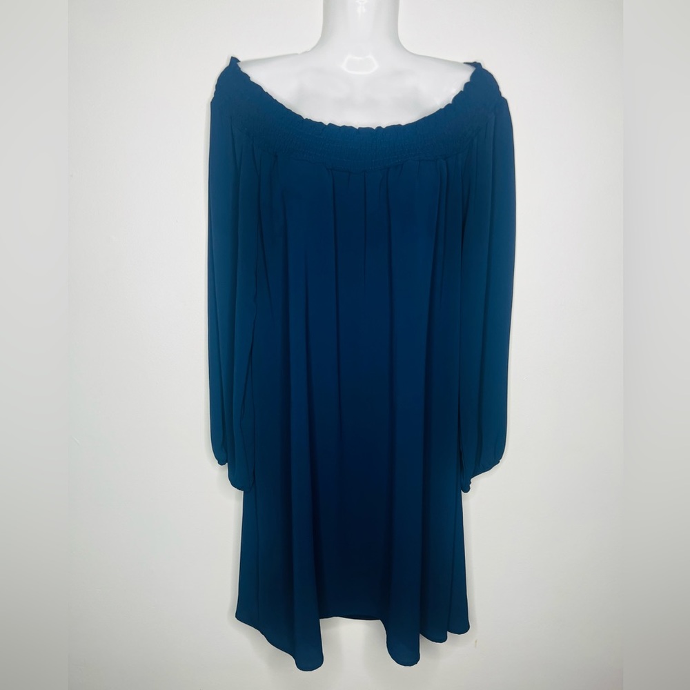 NAVY BLUE DRESS XL OFF THE SHOULDER ADJUSTABLE GUC